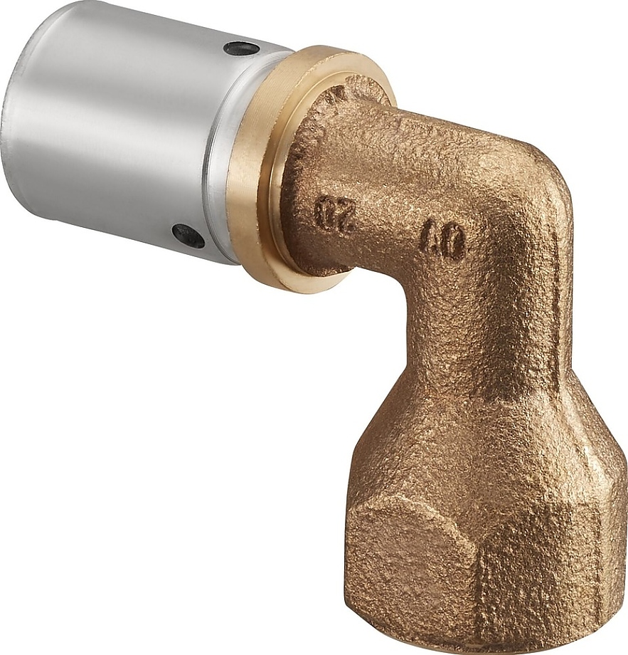 Cofit P 1512843, 16х2 мм - Rp 1/2", 90°, бронза