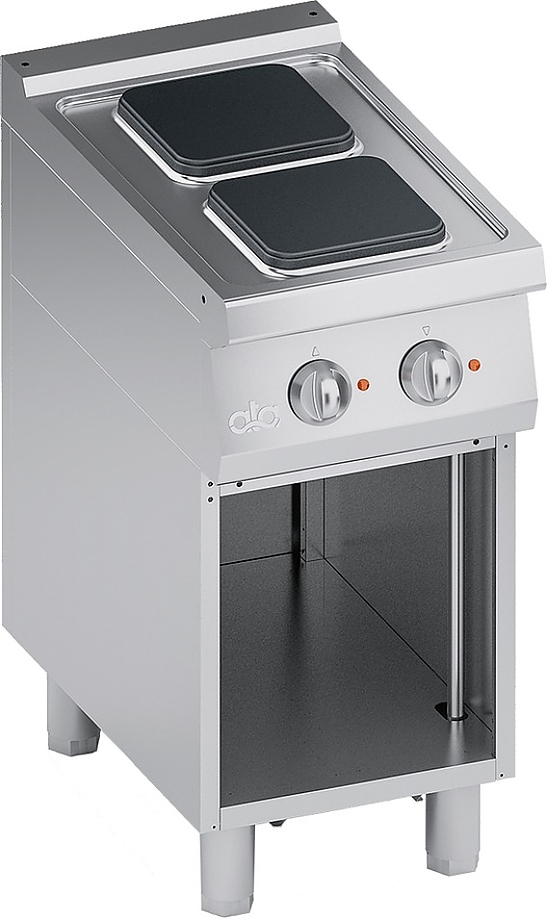 ELECTRIC RANGE 2 PLATES + OPEN CABINET