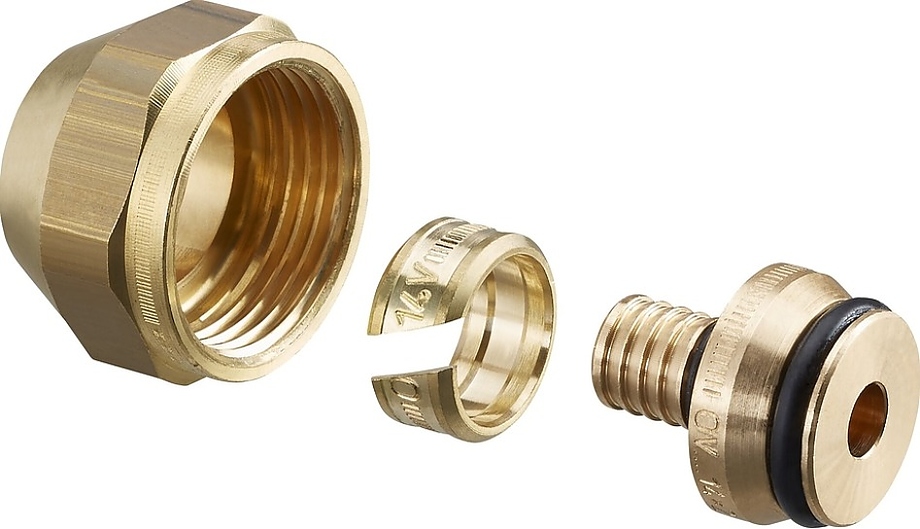 Ofix K 1027777, PN 10, 16х2 мм - R 3/4" (НГ), латунь, со стяжным кольцом
