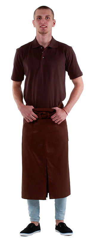 Футболка-поло мужская коричневая с коротким рукавом, набор из 5 штук
