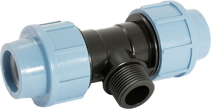 UNIPUMP для труб ПНД тройник с наружной резьбой D20x1/2"