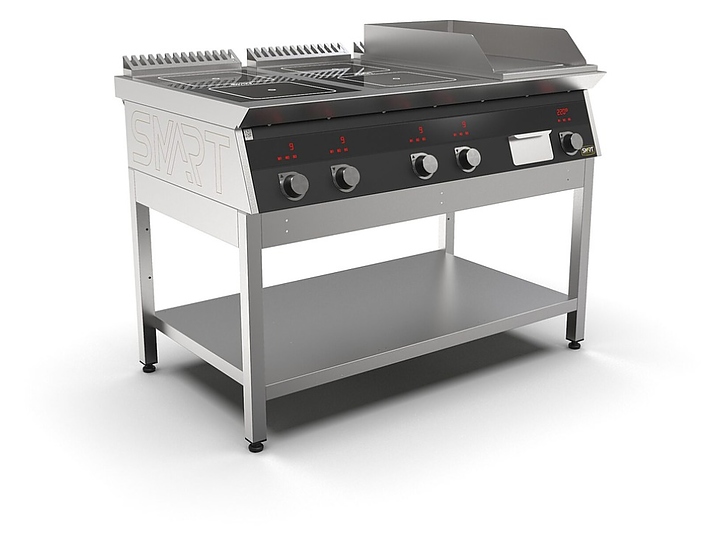 Плита индукционная комбинированная SMART INDUCTION K96-35KPB (с грилем) - фото №2