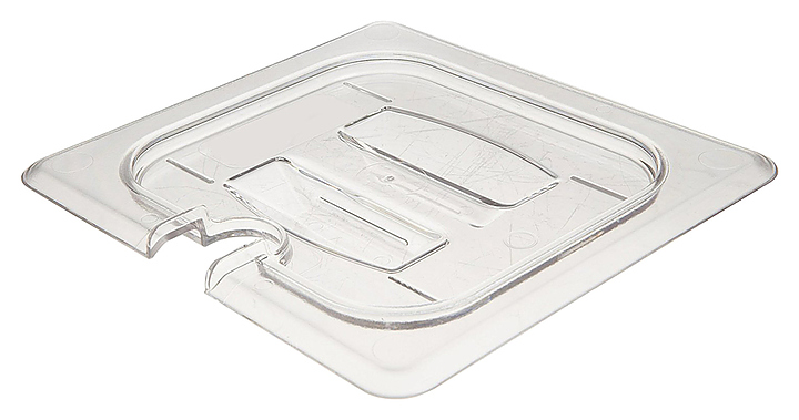 Крышка для гастроемкости Cambro 60CWCHN 135 GN 1/6 (176х162) с отверстием для ложки, поликарбонат - фото №1