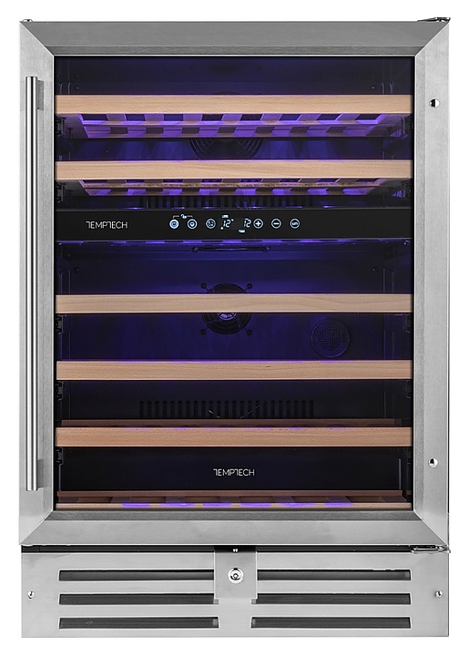 Винный шкаф Temptech Premium WPQ60DCS нерж. сталь - фото №1