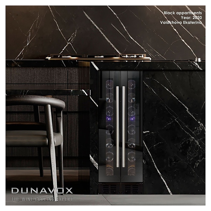 Винный шкаф Dunavox DX-7.20BK/DP - фото №6