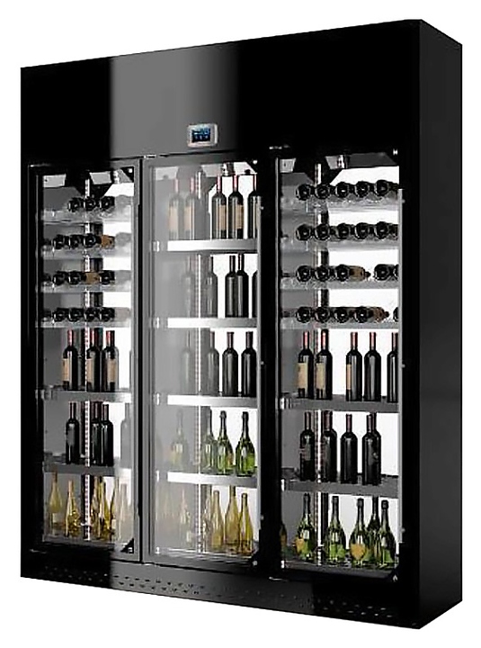 Винный шкаф Enofrigo WINE LIBRARY 3P ISLAND H220 P60 (A1WLI3P226P/421) черный - фото №1