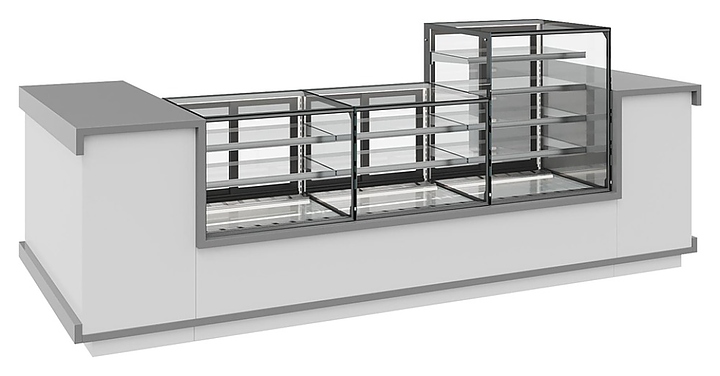 Витрина кондитерская Carboma КС71-130 0,9 Built-In закрытая - фото №1