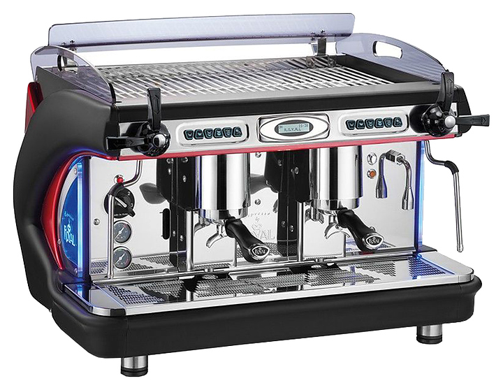 Кофемашина Royal Synchro T2 2GR Automatic Boiler 14LT бело-голубая - фото №1