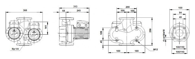 Циркуляционный насос Grundfos UPSD 40-120 F 1x230 В с релейным модулем - фото №2