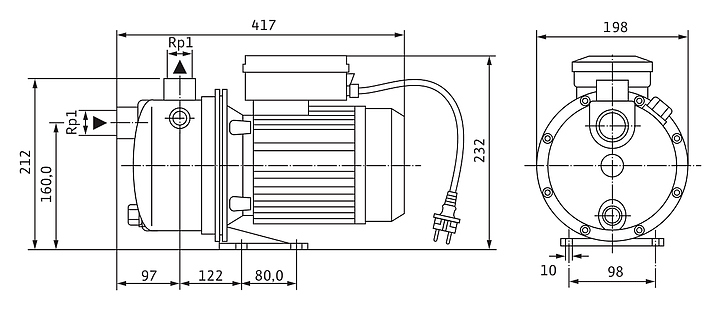 Насосная установка Wilo Jet WJ 204 X EM - фото №2