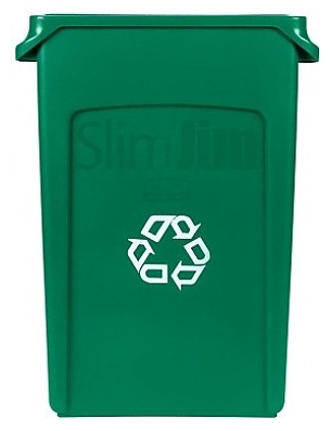 Контейнер для мусора Rubbermaid FG354007GRN зеленый - фото №6