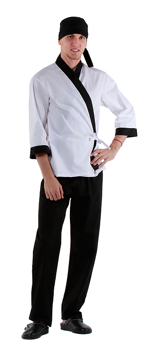 Клён Куртка сушиста белая с отделкой черного цвета 00007, набор из 5 штук - фото №1