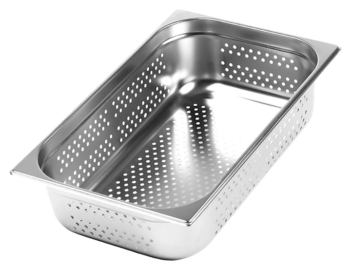 Гастроемкость CuisinAid CD-811-4P /10 GN 1/1-100 (530х325х100) перф., нерж. сталь - фото №1