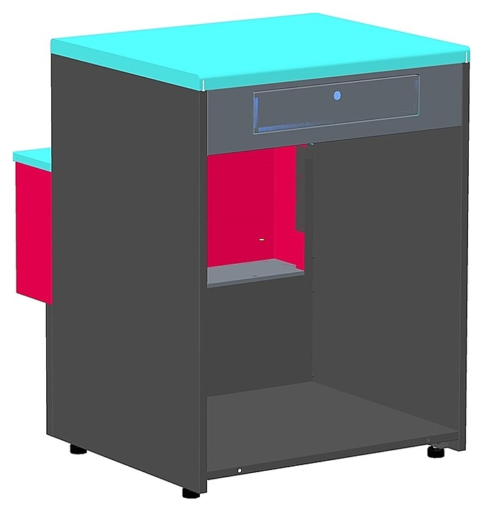 Стол расчетно-кассовый ENTECO MASTER РС-1500 НЕМИГА CUBE - фото №3