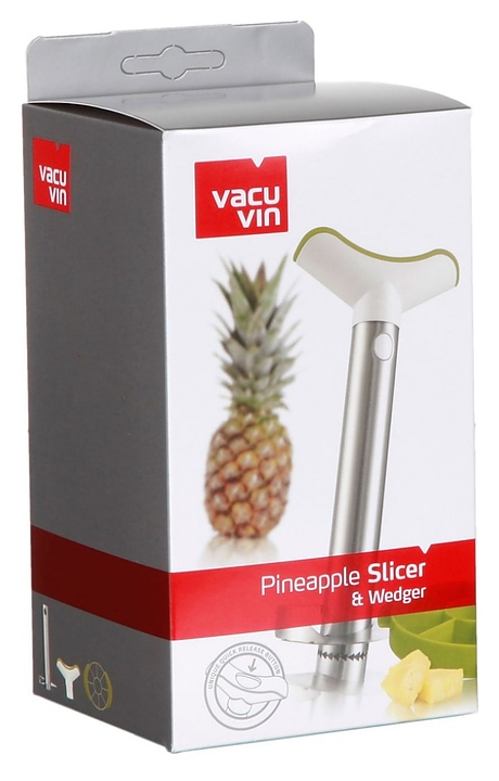 Ананасорезка VacuVin 4872460 средняя с разрезателем, серый - фото №1