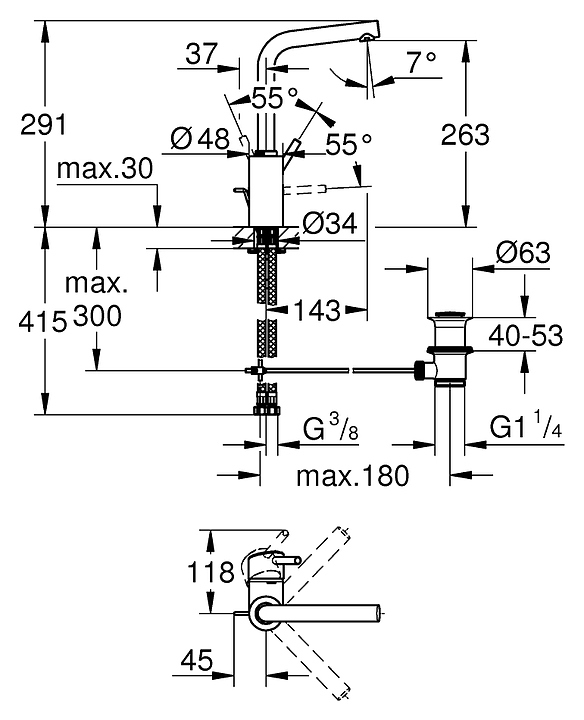 Смеситель GROHE Concetto 23739002 - фото №2