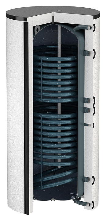 Водонагреватель косвенного нагрева Flamco FlexTherm Duo Solar 750 белый - фото №2