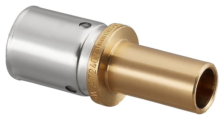 Пресс-соединение с переходом Oventrop Cofit P 1514047, PN 10, 26х3 мм - 22 мм, бронза - фото №1