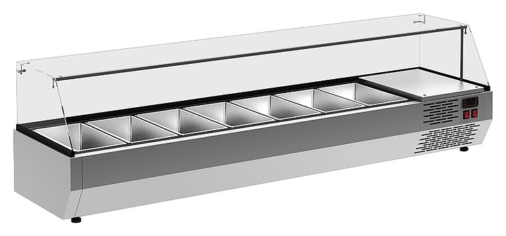 Витрина холодильная Carboma A30 SM 2,1-G 0430 (10 GN 1/4) - фото №1