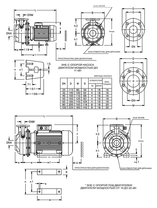 Центробежный насос Lowara ESHE 40-200/75/P25VSSA - фото №2