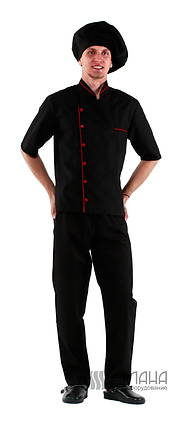 Клён Куртка шеф-повара (диагональ) черная 00003, набор из 5 штук - фото №1
