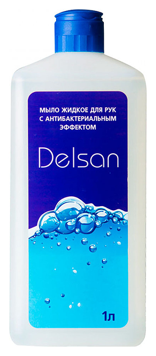 Жидкое мыло для рук Delsan 1 л с антибактериальным эффектом - фото №1