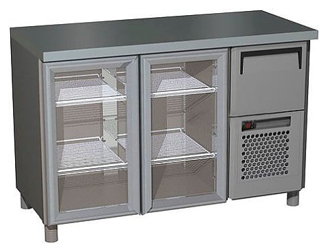 Стол холодильный для кофемашин Carboma T57 M2-1-G X7 9006-1(2)9 (BAR-250С) - фото №1