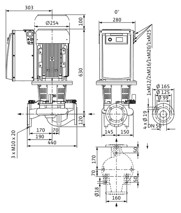 Циркуляционный насос Wilo CronoLine-IL-E 50/180-7,5/2 - фото №2