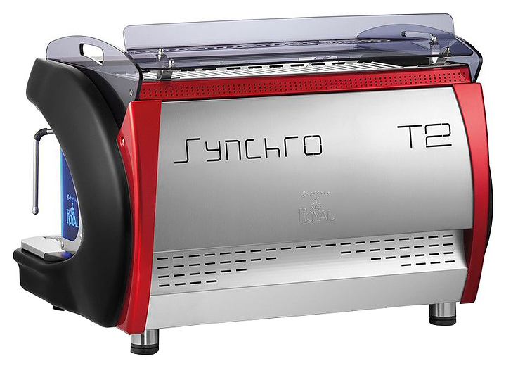 Кофемашина Royal Synchro T2 2GR Automatic Boiler 14LT бело-голубая - фото №3