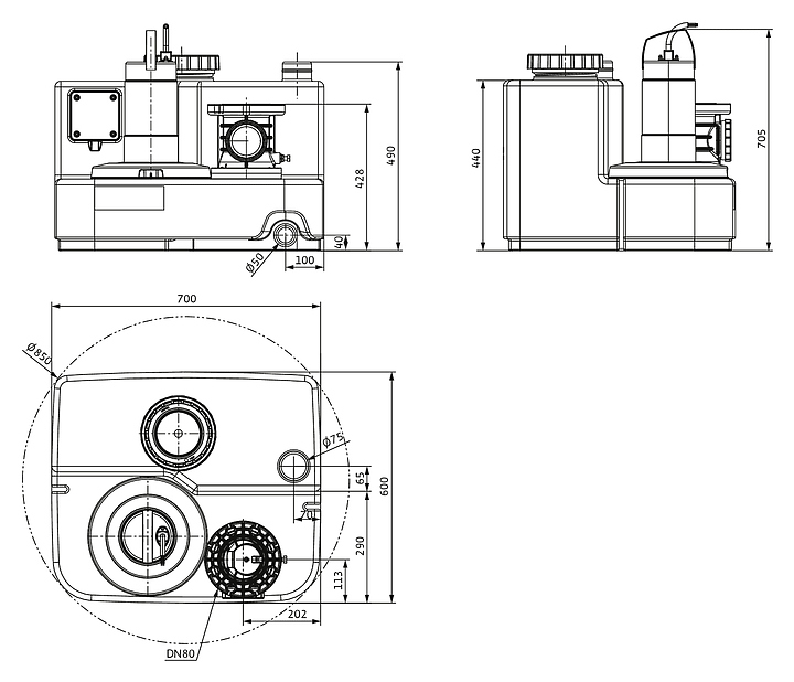 Напорная установка Wilo DrainLift SANI-M.17T/4 - фото №2