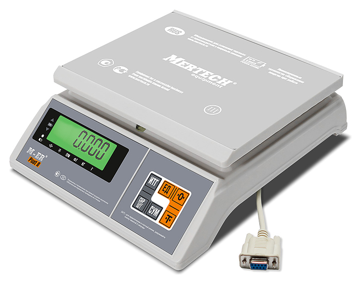 Торговые весы Mertech M-ER 326 AFU-6.01 Post II LCD RS-232 - фото №1