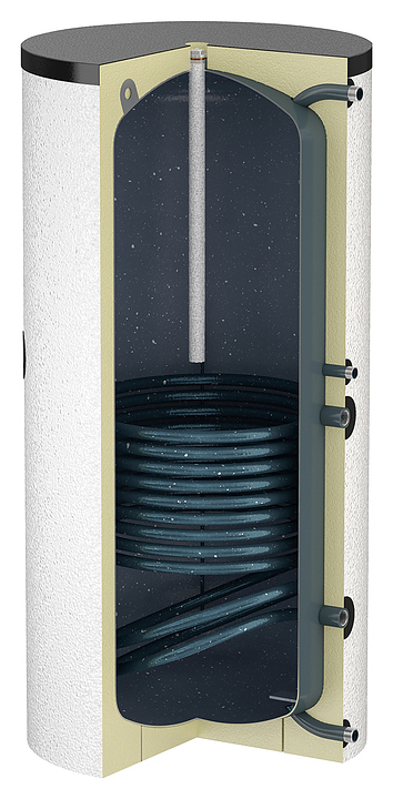 Водонагреватель косвенного нагрева Flamco FlexTherm DUO 300 белый-alu - фото №2