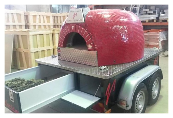 Печь для пиццы дровяная Valoriani Trailer 140 - фото №5