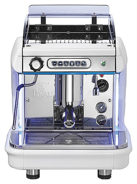 Кофемашина Royal Synchro T2 1GR Automatic Boiler 4LT Motor-Pump inside черно-белая - фото №1
