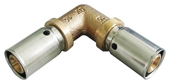 Пресс-угольник Oventrop Cofit P 1512843, 16 мм - 16 мм, 90°, бронза - фото №2