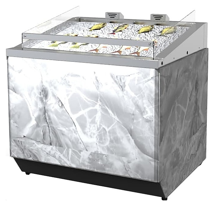 Витрина холодильная ЧЗТО Celestium рыба на льду с генератором тумана XL 1430 - фото №1