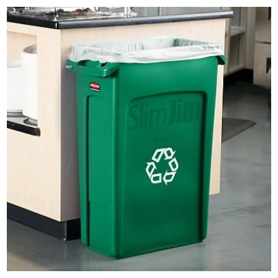 Контейнер для мусора Rubbermaid FG354007GRN зеленый - фото №8