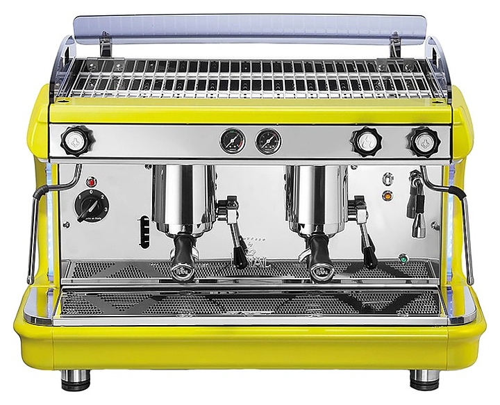 Кофемашина Royal Synchro T2 2GR Lever Dispensing 14LT бело-голубая - фото №1