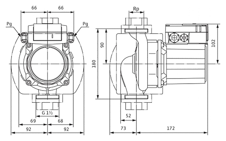 Циркуляционный насос Wilo TOP-Z 25/10 (3~400 V, PN 10, RG) - фото №2
