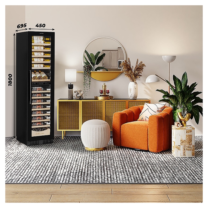 Винный шкаф MEYVEL MV106-KBT2 (Slim) - фото №20