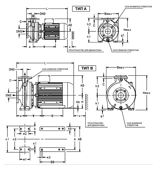 Центробежный насос Lowara NSCS 100-200/550/W25VCC4 - фото №2