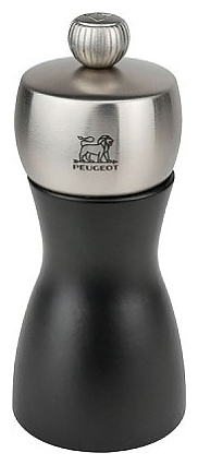 Мельница для перца Peugeot 21283, 50х120 мм, дерево / нержавеющая сталь, черная - фото №1