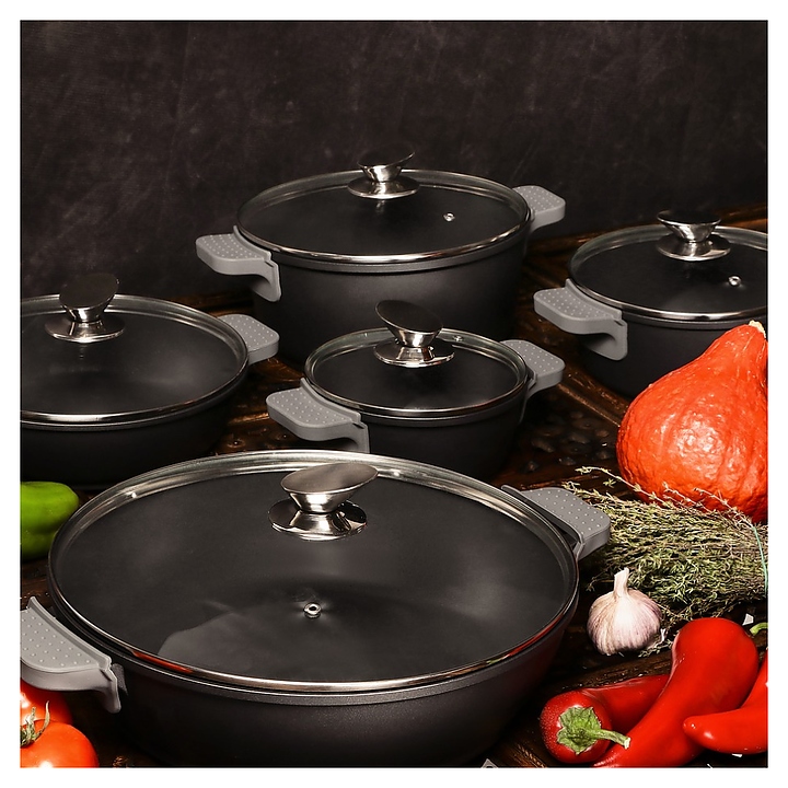 Сотейник kitchenstar SYB-W123CAK-0224B с крышкой 24 см - фото №5
