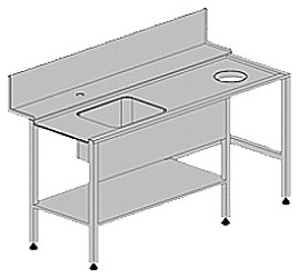 Стол для посудомоечной машины Kromo K9-SX левый - фото №1