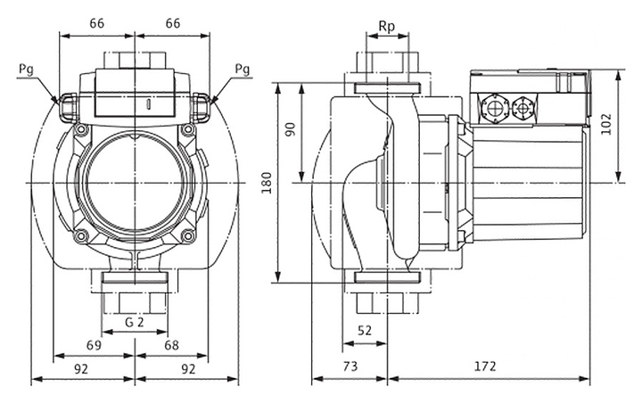 Циркуляционный насос Wilo TOP-Z 30/10 (3~400 V, PN 10, RG) - фото №2