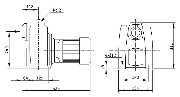 Дренажный насос Wilo Drain LPC 50/25 - фото №2