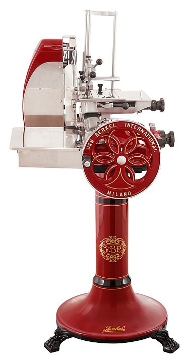 Слайсер Berkel Flywheel (Volano) B116 красный на подставке - фото №1