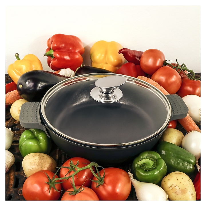 Сотейник kitchenstar SYB-W123CAK-0224B с крышкой 24 см - фото №3