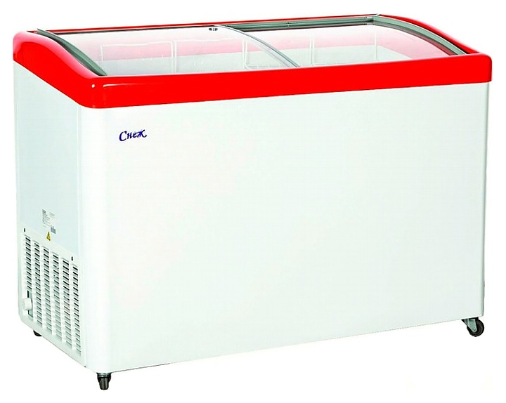 Ларь морозильный Снеж МЛГ-250 с вентилятором, красный - фото №1