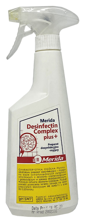 Средство моюще-дезинфицирующее Merida DESINFECTIN NMD001, 0.5 л - фото №1